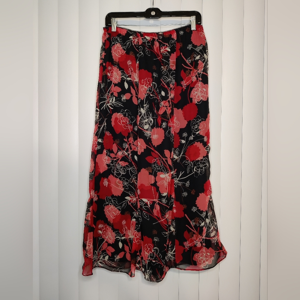 George Women's Red Floral Maxi Skirt